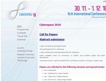 Tablet Screenshot of cyberspace.muni.cz