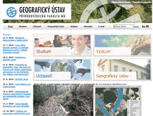 Tablet Screenshot of geogr.muni.cz
